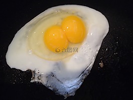 雞蛋,油炸鍋,雙蛋