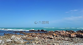 海洋,海濱,波