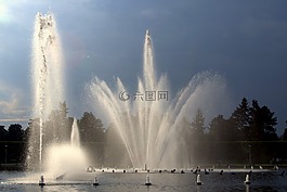 噴泉,級聯(lián),水