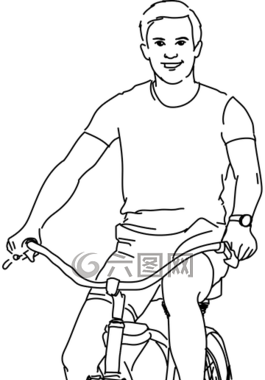 自行車,男子,人