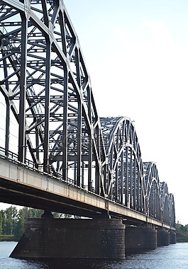 橋,過了河,水