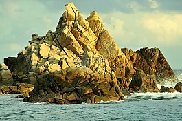巖,海灘,海