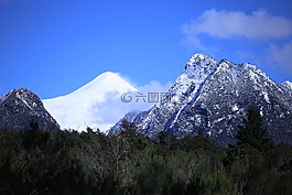 火山,景观,山