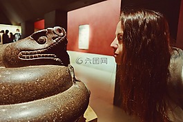 蛇,雕塑,女子