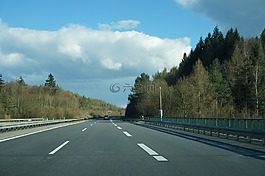 德國,公路,云