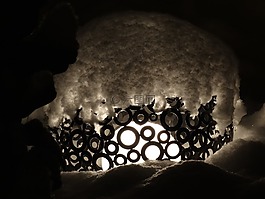 照明,雪,燈