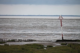 北海,海,海灘
