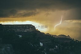 山,高原,云