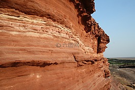 砂岩,岛,潮气的侵蚀