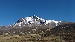 雪,山,天空