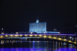 白宮,莫斯科,夜