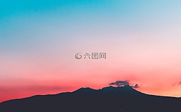 山,高原,云