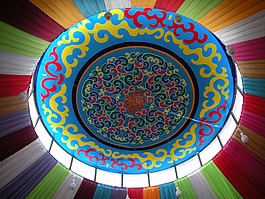 蒙古包,五彩,穹顶
