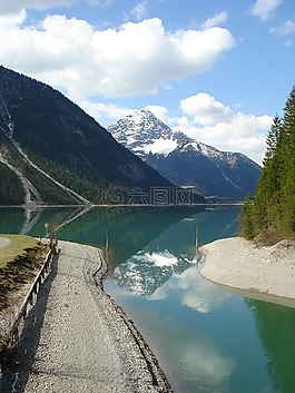 景觀,湖,鏡像
