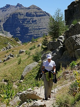 徒步旅行,山,阿爾卑斯山