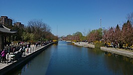 運河,春天,踏青