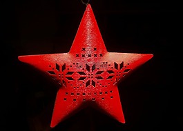 明星,紅星,圣誕飾品