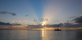 引導(dǎo),日落,海