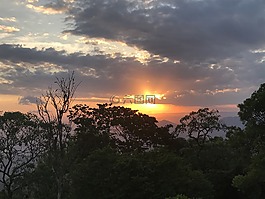 日落,云,黃昏