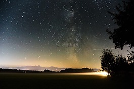 景觀,銀河系,夜晚的天空