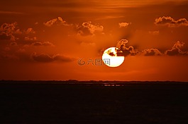 日落,太陽(yáng),abendstimmung