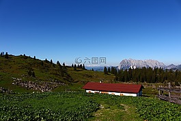 阿爾姆,棚屋,草地