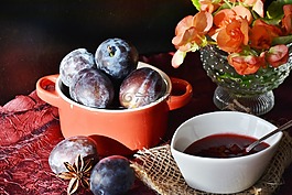 李子,水果,果醬