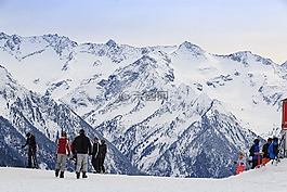 雪,冬天,山