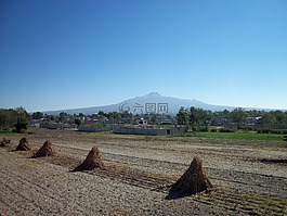 火山,地球,草