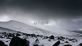 山,高原,巖
