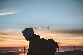 天空,云,日落