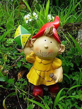 侏儒,風(fēng)箏,女孩