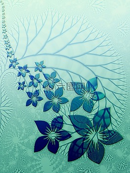 鮮花,背景,葉子