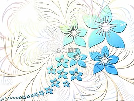 鮮花,背景,葉子