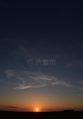 日落,太陽,天空