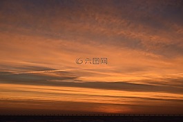 日落,海洋,海灘