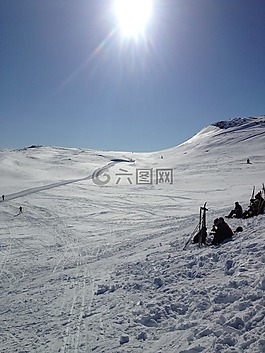 挪威,山,自然