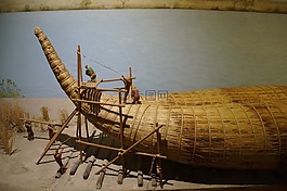 筏,建筑木筏,工人
