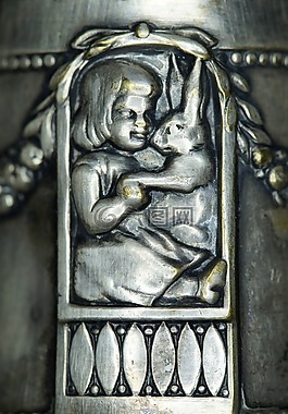 老,金屬,孩子
