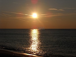 海,傍晚的天空,abendstimmung