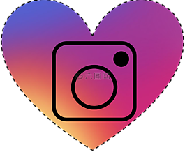 instagram的,圖標,心