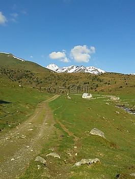 線索,山,徒步旅行