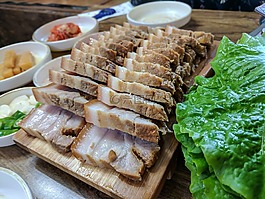 濟(jì)州,suyuk,豬肉