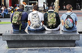 袋,男子,回