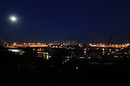 漢堡,夜,k?hlbrand 橋
