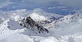 山,景觀,高峰