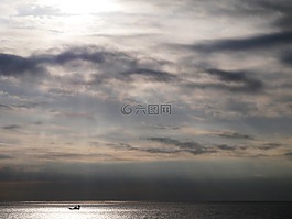 早晨,海,光