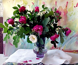 花束,鮮花,白