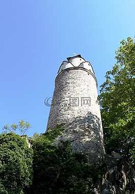城堡塔,城堡石,城市的hartenstein