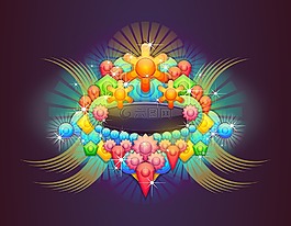 徽章,抽象,抽象的設計